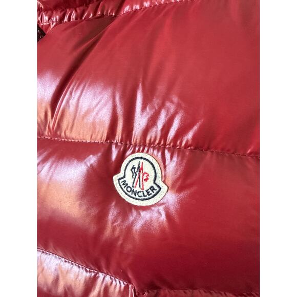 Moncler Men's Tibb Down Vest in burgundy Nylon Size 4/ XL - Picture 6 of 16